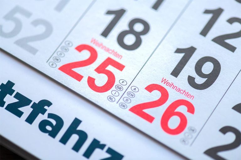 Mehrblockkalender Feiertage